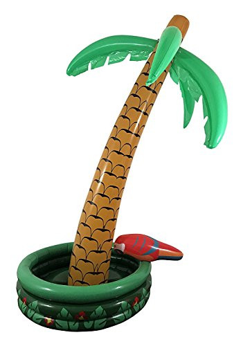 KINREX Inflatable Palm Tree Cooler, Beach & Pool Theme Party Decorations, Luau Party , Hawaiian Party Supplies Beach Party Inflatable Chiller 5 Feet Tall