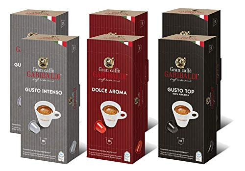 Gran Caffè Garibaldi Nespresso compatible capsules (Variety Pack, 60 Count)