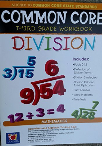 Common Core Division Third Grade Workbook