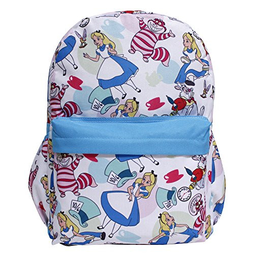 Disney Princess Alice In Wonderland White All-Over Print Large Girls' School Backpack