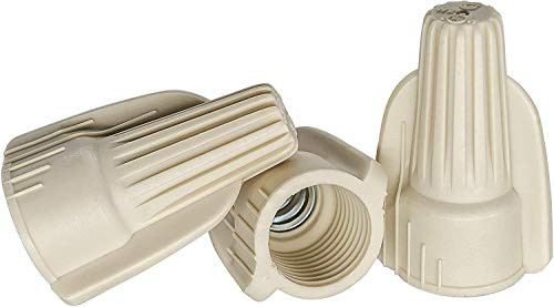 Fielect 100 PCS Wire Nuts Connectors Screw Terminals Twist Nuts Caps Wire Connectors, with Spring Insert Twist Nuts Caps Connection Assortment Set WSP2 Type Milky