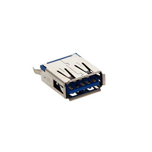 Fielect USB-AF PCB Connector 3.0 Female Jack 9 Pin Vertical Straight Insert Bend Foot 180 Degree 15mm Length 20Pcs