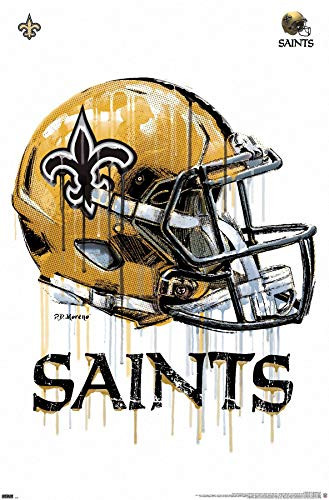 Trends International NFL New Orleans Saints - Drip Helmet 20 Wall Poster, 22.375" x 34", Unframed Version