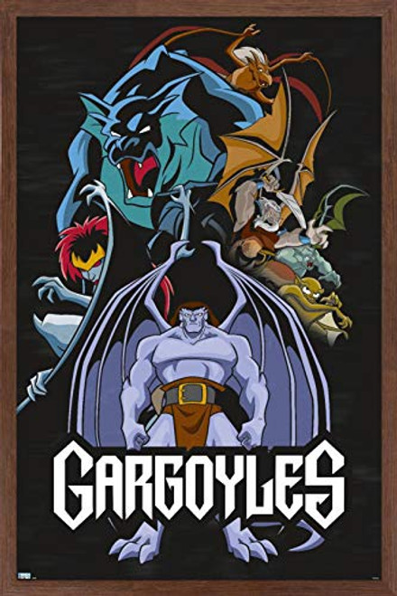 Trends International Disney Gargoyles - Group Wall Poster, 22.375" x 34", Mahogany Framed Version Trends International Disney Gargoyles - Group Wall Poster, 22.375" x 34", Mahogany Framed Version