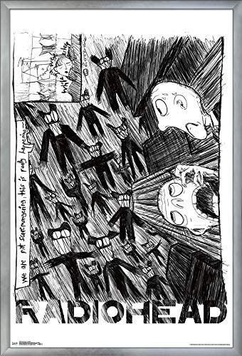 Trends International Radiohead - Scribble Wall Poster, 22.375" x 34", Silver Framed Version