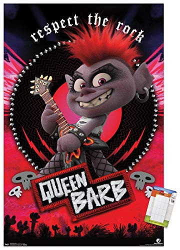 Trends International Poster Mount DreamWorks Trolls 2 - Barb, 22.375" x 34", Poster & Mount Bundle
