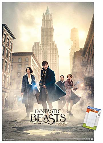 Trends International Poster Mount Fantastic Beasts and Where to Find Them - Streets, 22.375" x 34", Premium Poster & Mount Bundle