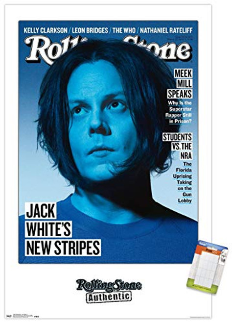 Trends International Poster Mount Rolling Stone Magazine - Jack White 18, 22.375" x 34", Premium Poster & Mount Bundle
