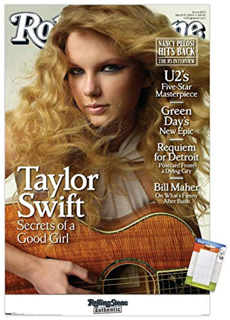 Trends International Poster Mount Rolling Stone Magazine - Taylor Swift, 22.375" x 34", Premium Poster & Mount Bundle