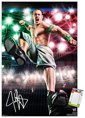 Trends International Poster Mount WWE - John Cena - Boom, 22.375" x 34", Premium Poster & Mount Bundle