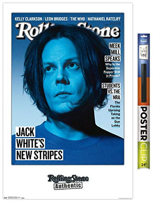 Trends International Poster Clip Rolling Stone Magazine - Jack White 18, 22.375" x 34", Premium Poster & Clip Bundle Trends International Poster Clip Rolling Stone Magazine - Jack White 18, 22.375" x 34", Premium Poster & Clip Bundle