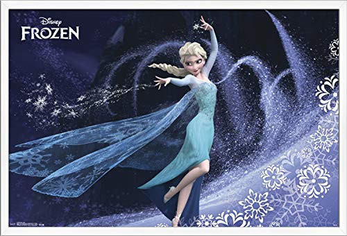 Trends International Disney Frozen - Elsa, 22.375" x 34", White Framed Version