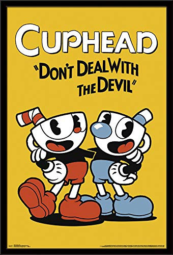 Trends International Cuphead: Don't Deal with The Devil - Duo, 22.375" x 34", Black Framed Version