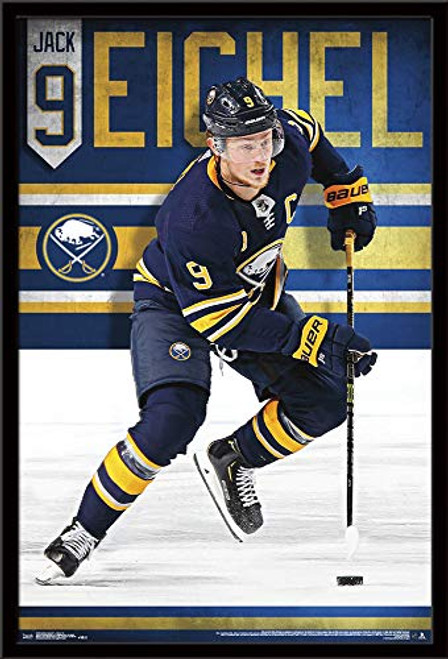 Trends International NHL Buffalo Sabres - Jack Eichel, 22.375" x 34", Black Framed Version Trends International NHL Buffalo Sabres - Jack Eichel, 22.375" x 34", Black Framed Version