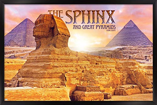 Trends International The Sphinx and Pyramids Wall Poster, 22.375" x 34", Black Framed Version