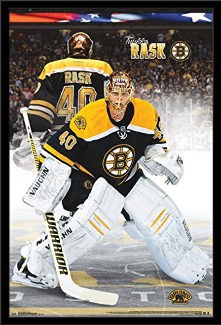 Trends International NHL Boston Bruins - Tuukka Rask, 22.375" x 34", Black Framed Version Trends International NHL Boston Bruins - Tuukka Rask, 22.375" x 34", Black Framed Version
