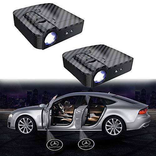 MIVISO 2019 2PCS Car Door Led Logo Projector Light No Magnet Upgraded Wireless Lamp Welcome Ghost Shadow Light