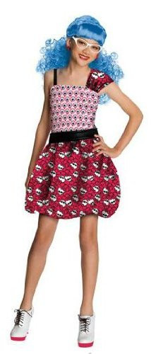 Monster High Dot Dead Gorgeous Ghoulia Yelps Costume, Size Medium (8-10)