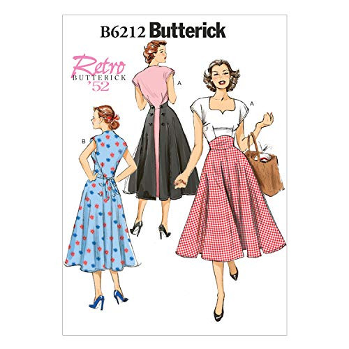 BUTTERICK PATTERNS B6212E50 Misses Dress, E5 (14-16-18-20-22)
