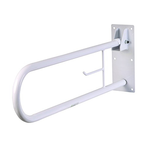 HealthSmart Fold Away Grab Bar Handrail Shower Safety Rail, White HealthSmart Fold Away Grab Bar Handrail Shower Safety Rail, White