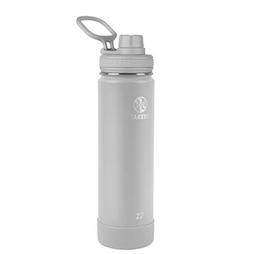 Takeya Actives Insulated Water Bottle w/Spout Lid, Pebble, 22 Ounce