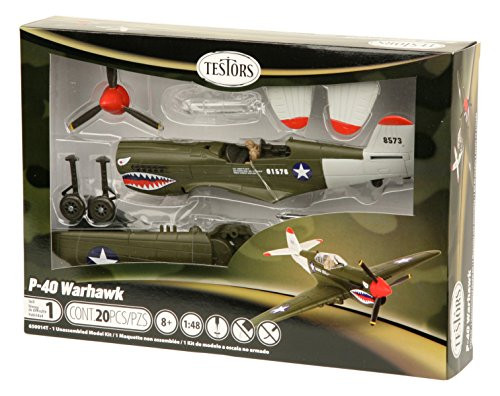 Testors P-40 Warhawk Aircraft Model Kit (1:48 Scale)