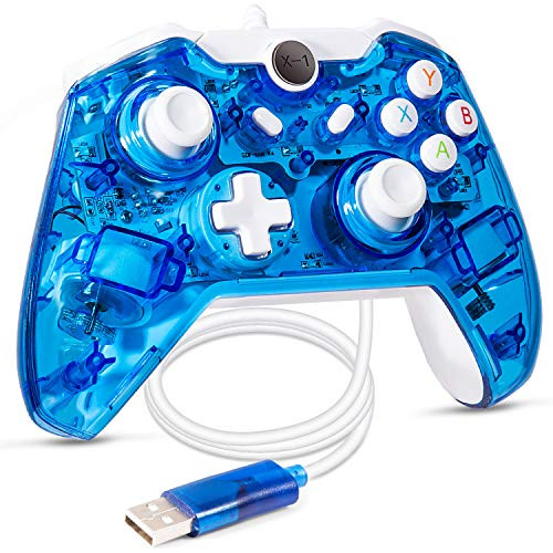 suily Wired USB Game Controller Gamepad Joystick for Xbox One/One S PC Windows USB Plug and Play Gamepad with Dual-Vibration