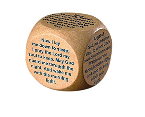 PLC 1 1/2 Inch Wood Childrens Kids Sunday School Church Bedtime Prayers Cube PLC 1 1/2 Inch Wood Childrens Kids Sunday School Church Bedtime Prayers Cube