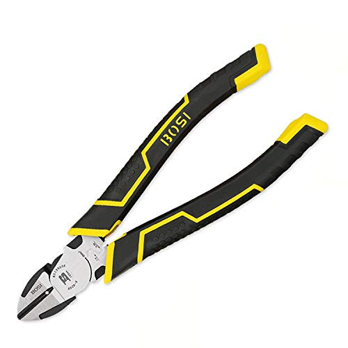 BOSI TOOLS Side Cutting Pliers, Diagonal Cutter Pliers with Wire Crimper/Cutter Functions, Heavy Duty Plier, 6.3 inch