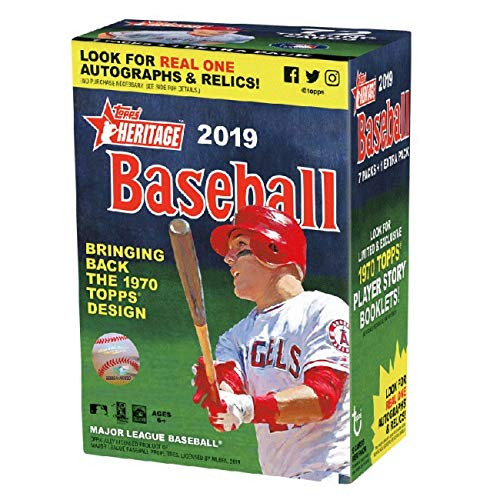 Topps 2019 Heritage Baseball Blaster Box (8 Packs/9 Cards)
