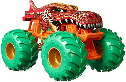 Hot Wheels Monster Trucks 1:24 Scale Assortment, Mega-Wrex