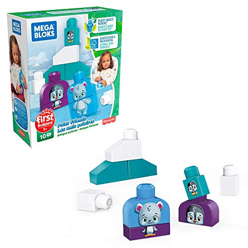 Mega Bloks Polar Friends Preschool Building Set, Plant-Based Blocks