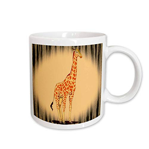 3dRose Animal Print Giraffe Fun Animals Cute Mug, 11-Ounce