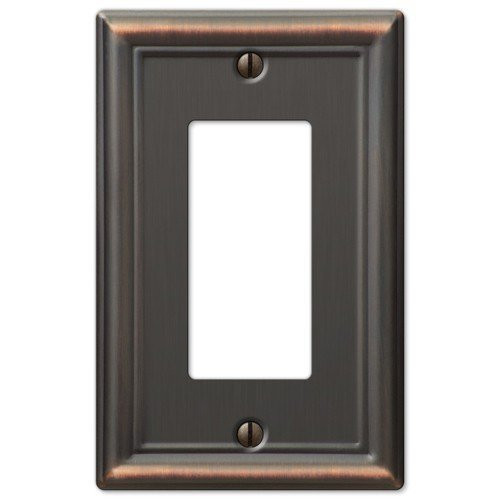 Decorative Wall Switch Outlet Cover Plates (Oil Rubbed Bronze, Rocker GFCI)