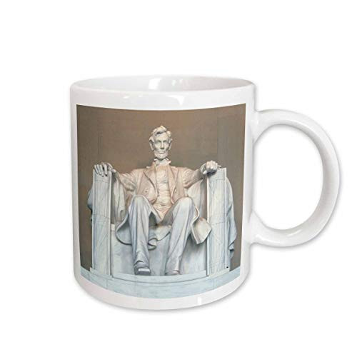3dRose mug_88995_2 Abraham Lincoln Memorial, Washington Dc Us09 Rkl0011 Raymond Klass Ceramic Mug, 15-Ounce
