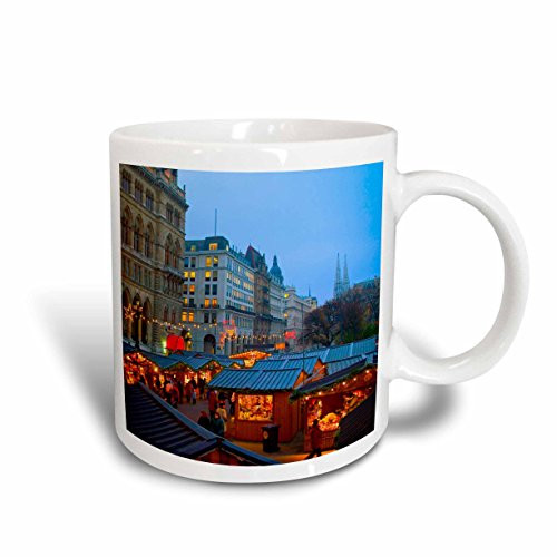 3dRose Austria, Vienna, Christmas Market on Town Hall Square Mug, 11 oz, Ceramic 3dRose Austria, Vienna, Christmas Market on Town Hall Square Mug, 11 oz, Ceramic