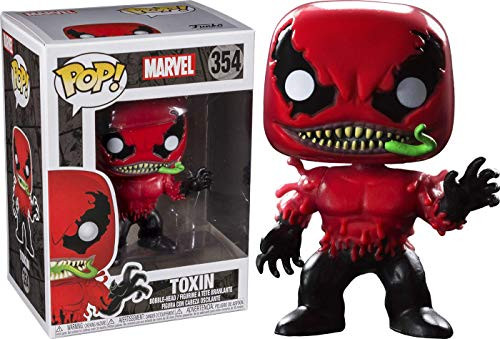 Funko Pop Marvel: Toxin Bobble-head Collectible Figure, Multicolor Funko Pop Marvel: Toxin Bobble-head Collectible Figure, Multicolor