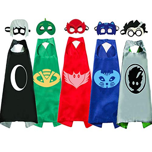 NuGeriAZ Halloween Costumes for Kids Compatible Superhero Capes Dress up for Kids(5Pcs)