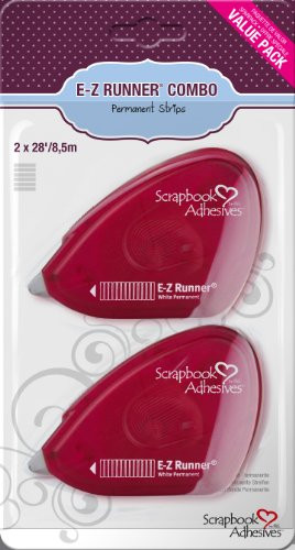 3L Scrapbook Adhesives E-Z Runner Permanent Adhesive Dispenser, 28 Feet, 2-Pack