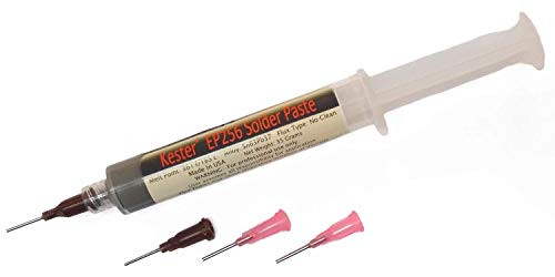 Kester EP256 Solder Paste, No-Clean 63/37, Syringe Dispenser