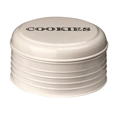 Premier Housewares Sketch Biscuit Tin - Cream, H12 x W22 x D22cm, Beige