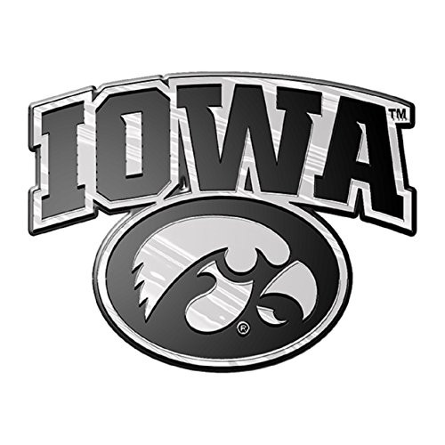 NCAA Iowa Hawkeyes Chrome 3D for Auto Car Truck Emblem Decal Sticker College Officially Licensed Team Logo