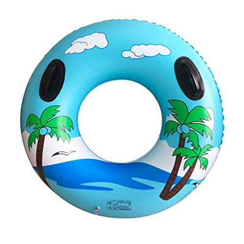 PRETYZOOM Swimming Ring Floats, Coconut Inflatable Pool Float Ring with Handles, Pool Tubes, Swimming Pool Beach Party Decorations for Adults