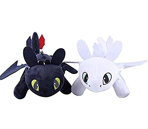 2 PCS/Set Light & Night Fury How to Train Your Dragon Toothless Doll Stuffed Animal Plush Toy for Children (A) 2 PCS/Set Light & Night Fury How to Train Your Dragon Toothless Doll Stuffed Animal Plush Toy for Children (A)