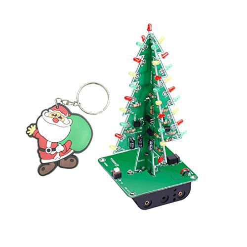 Vogurtime 3D Xmas Tree Led Color Flash Circuit DIY Kits with English Manual