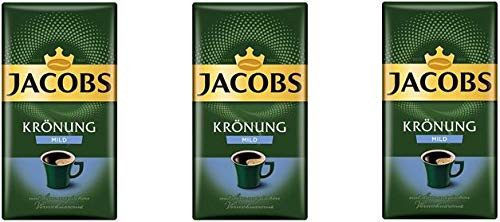 Jacobs Kronung Mild Ground Coffee 500 Gram / 17.6 Ounce (Pack of 3)