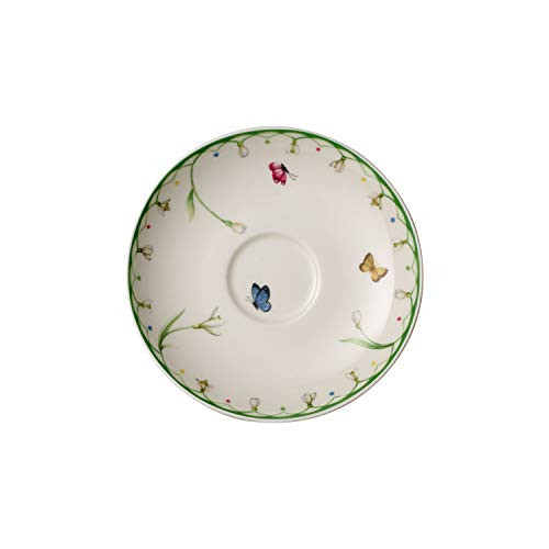 Villeroy & Boch Spring Coffee Cup Saucer, 5.5 in, White/Colored Villeroy & Boch Spring Coffee Cup Saucer, 5.5 in, White/Colored
