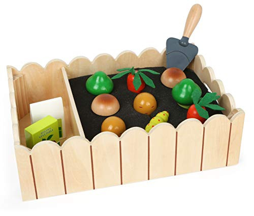 Small Foot Wooden Toys Vegetable Garden Complete Playset Designed for Children Ages 3+ Years
