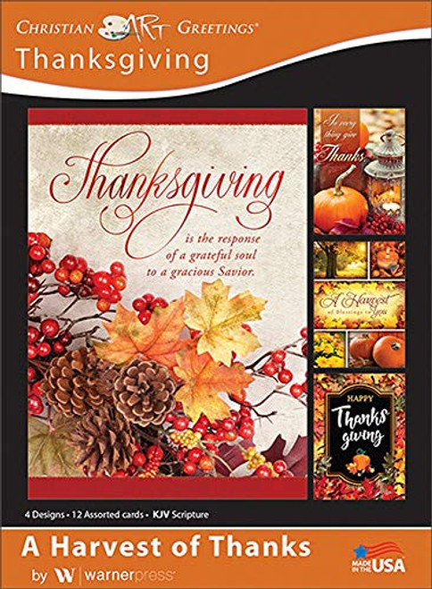 "A Harvest of Thanks" - Thanksgiving - KJV Scripture Greeting Cards - (Box of 12) "A Harvest of Thanks" - Thanksgiving - KJV Scripture Greeting Cards - (Box of 12)