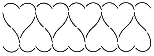 Quilting Creations Heart Border Quilt Stencil, 3"